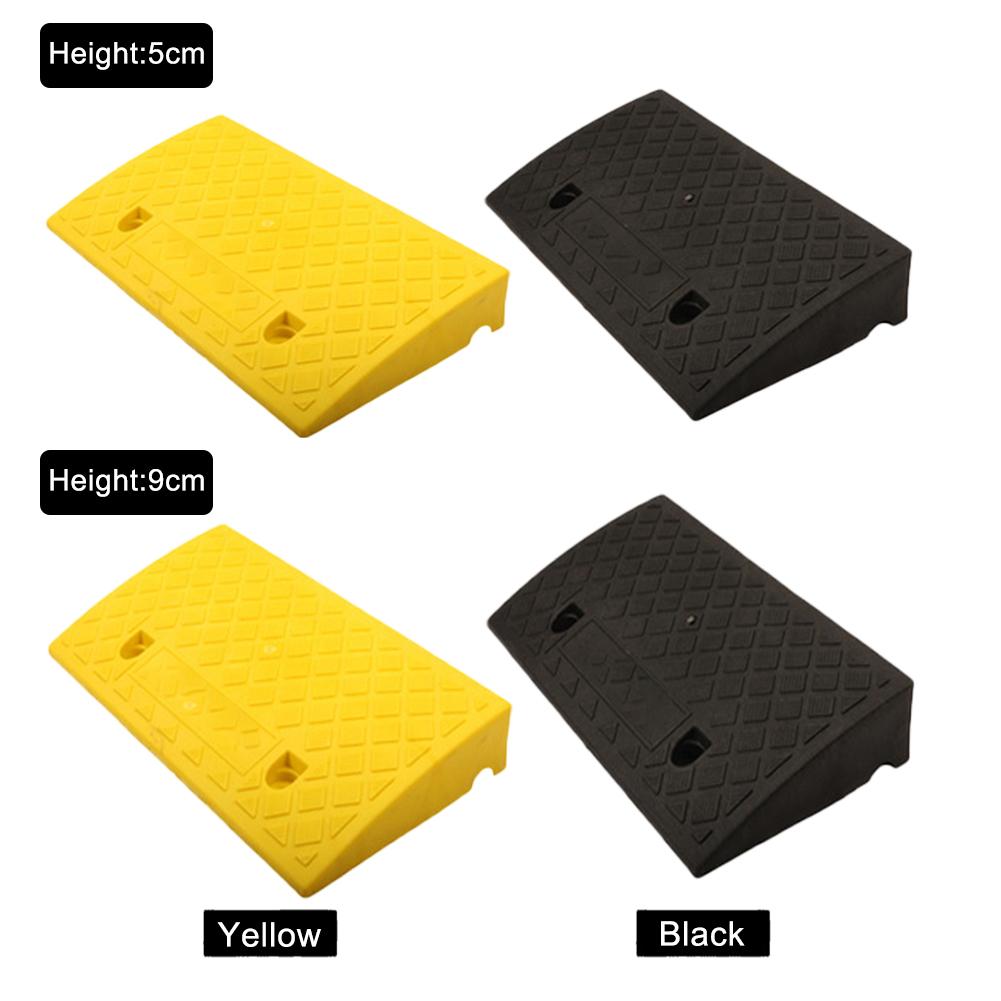5/9 rampes de bordure en plastique de moto de voiture portative de protection de pente de taille Kit en plastique résistant de PVC protection de pente antidérapante pour la voiture d'allée