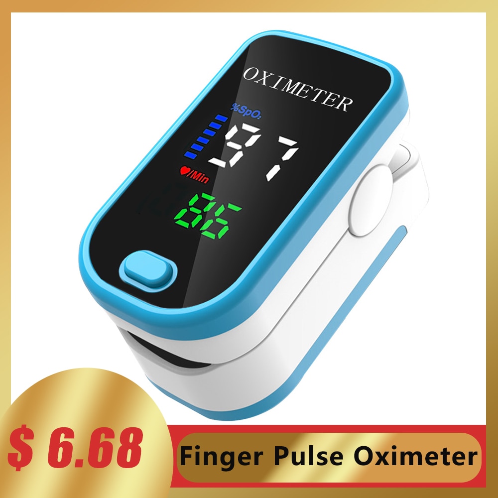 Bærbar blod oxygen monitor finger puls oximeter iltmætning monitor hurtigt inden for 24 timer (uden batteri)