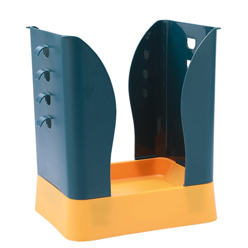 Kitchen Trash Bin Adjustable Rubbish Garbage Bucket For Home Office Living Room Car Household Dustbin Trash Can Container: Blueyellow