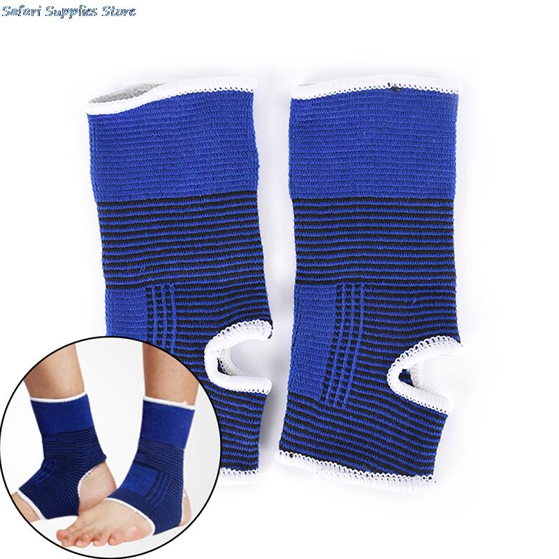 2 PCS Ankle Foot Elastic Compression Wrap Sleeve Bandage Brace Support Protection