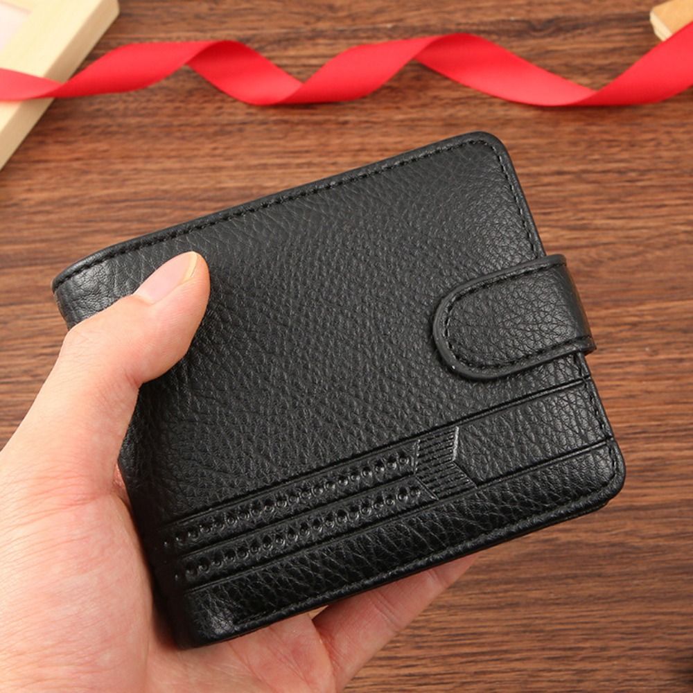 Men Wallets Leather Zipper Purse Man Slim Card Horders Male Short Multi-card Wallet Coin Pocket Purse
