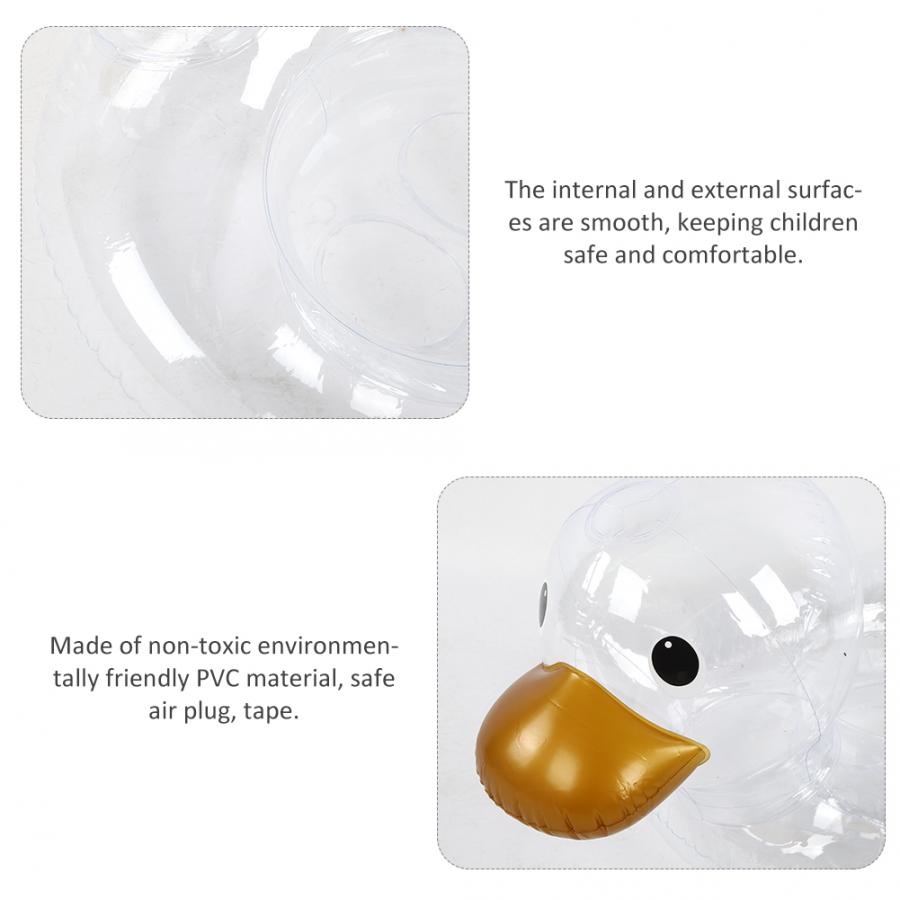 Zwemmen Ringen Baby Zuigeling Transparante Eend Zwemmen Ring Peuter Water Drijvende Zetel Cirkel Zwembad Veiligheid Aid Trainer Voor 0-4 Jaar