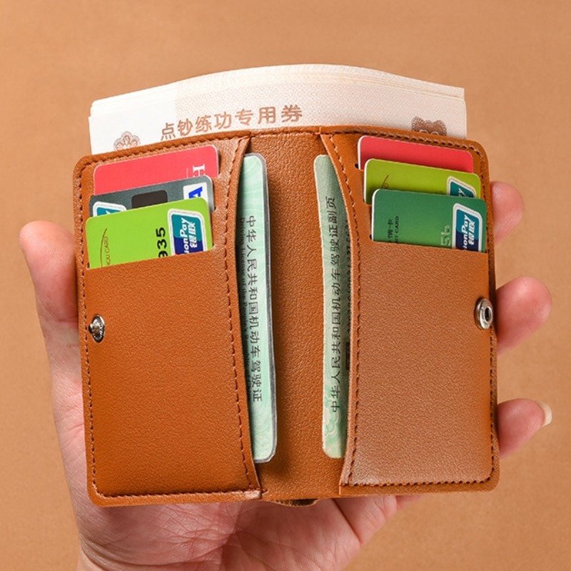 Cartera pequeña para mujer, billetera pequeña y sencilla con tarjetero, plegable, fina, para documentos de conducción, novedad de 2024