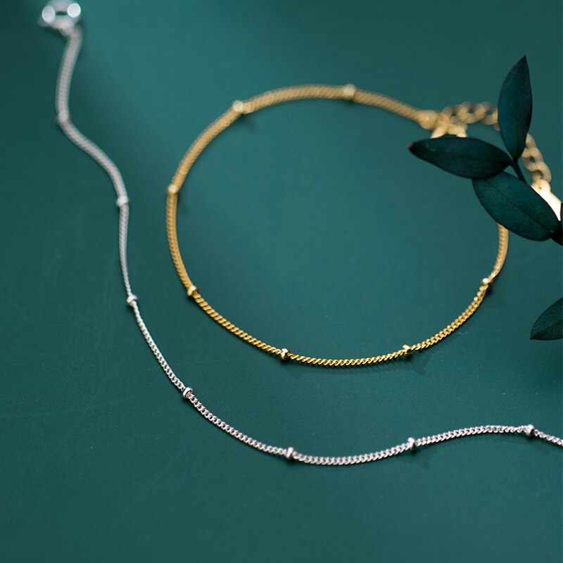 La Monada 925 Sterling Zilveren Kralen Link Chain Armband Voor Vrouwen Mode-sieraden Persoonlijkheid Armband Trendy Minimalistische