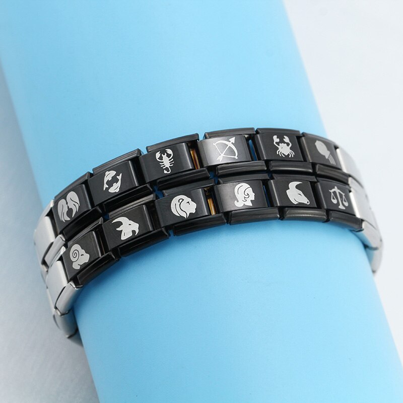 Hapiship-abalorios originales de margaritas negras para pulsera, eslabones de 9mm, joyería de acero inoxidable, DJ353, 1 ud.