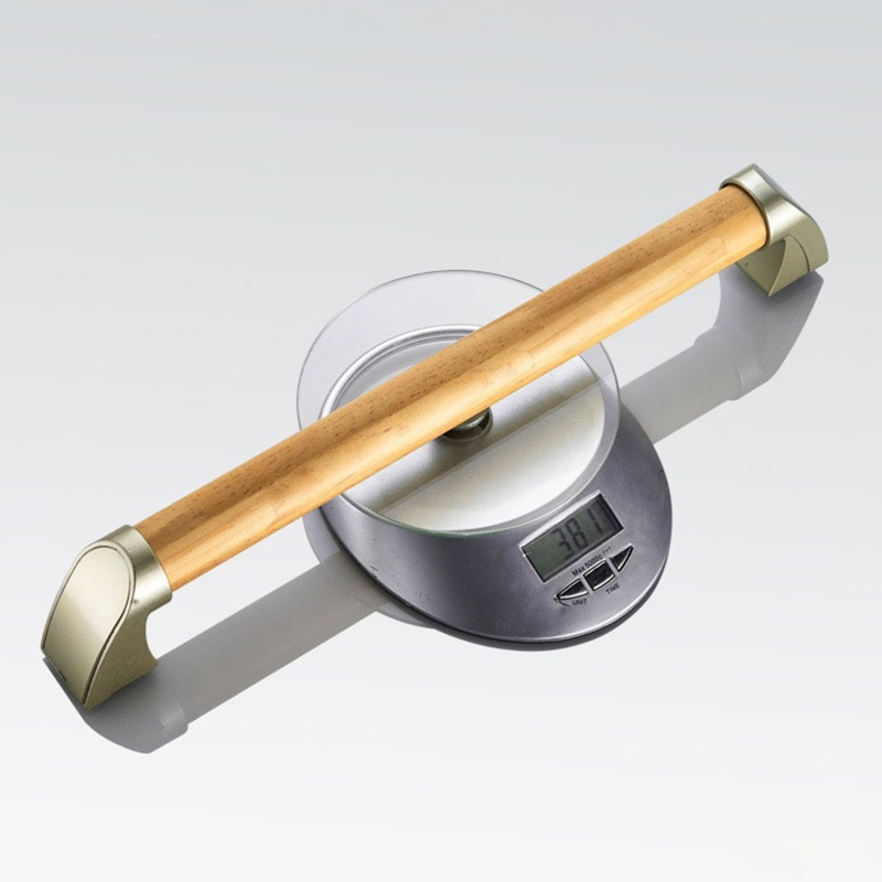 Barra de agarre de ducha antideslizante, barra de agarre de baño de madera maciza cromada, mango de equilibrio de baño, soporte de riel de mano de seguridad