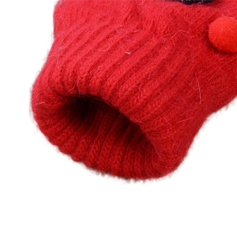 6-12 jahre Mädchen Weihnachten Handschuhe Kleinkind freundlicher Winter Karikatur Hirsch Samt Gestrickte Fäustlinge Handschuhe freundlicher draussen Weihnachten Handschuhe