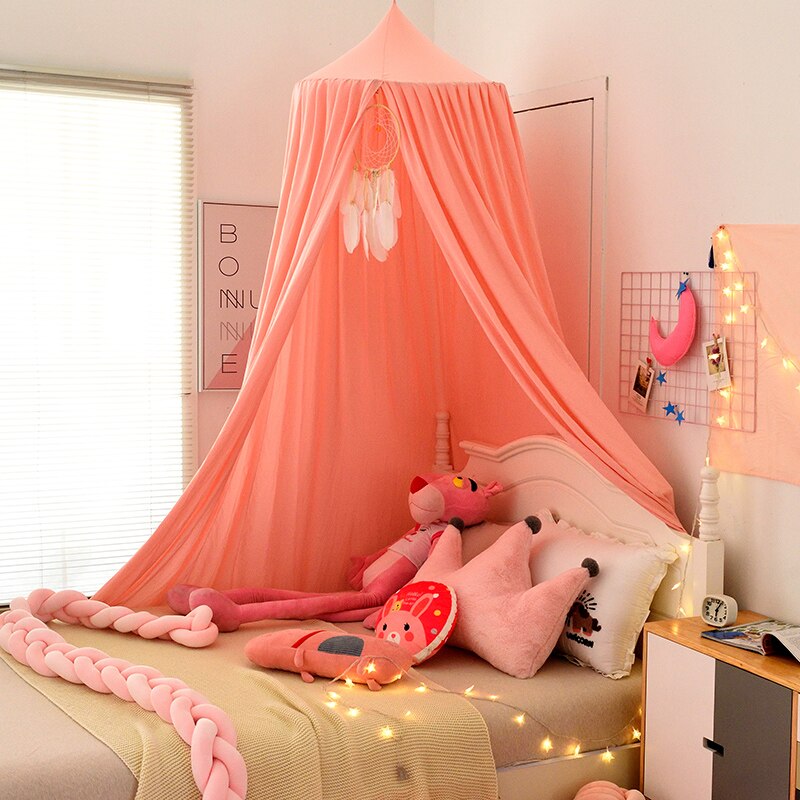 Klamboe Voor Baby Crib Meisjes Prinses Klamboe Hung Dome Beddengoed Baby Bed Luifel Tent Gordijn Room Decor: Pink3