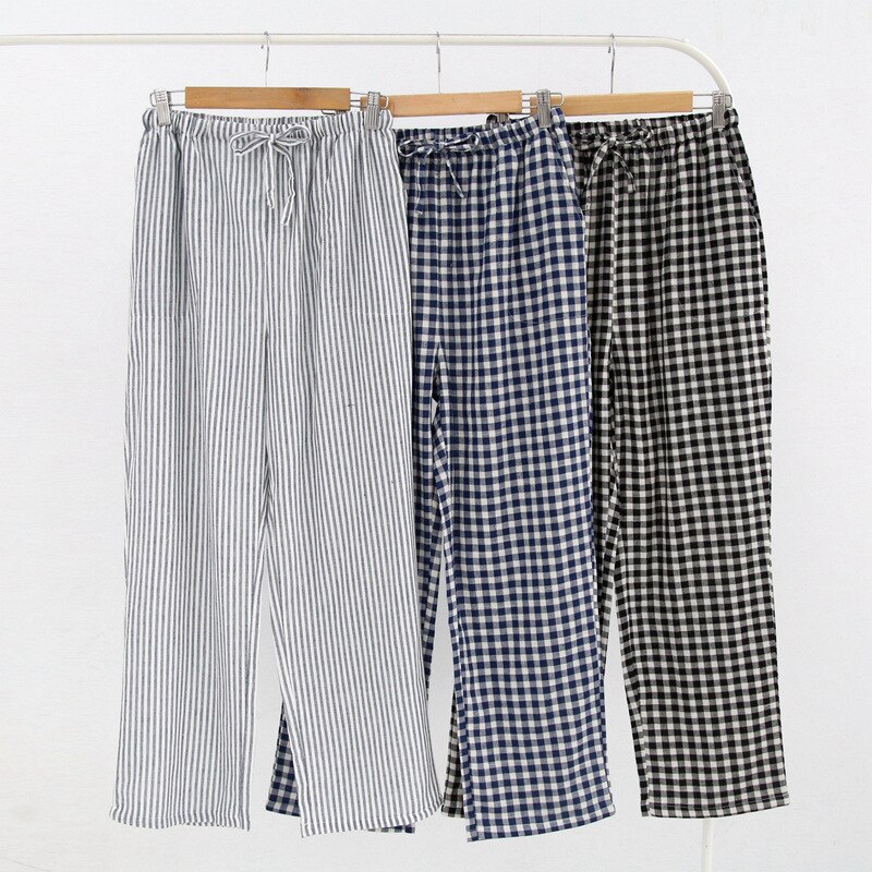 BZEL Cotton Sleep Bottoms Mens Pajama Plaid Sleepwear Pants Pijamas For Male Mens Pants Pyjama Trousers Homewear At All Seasons