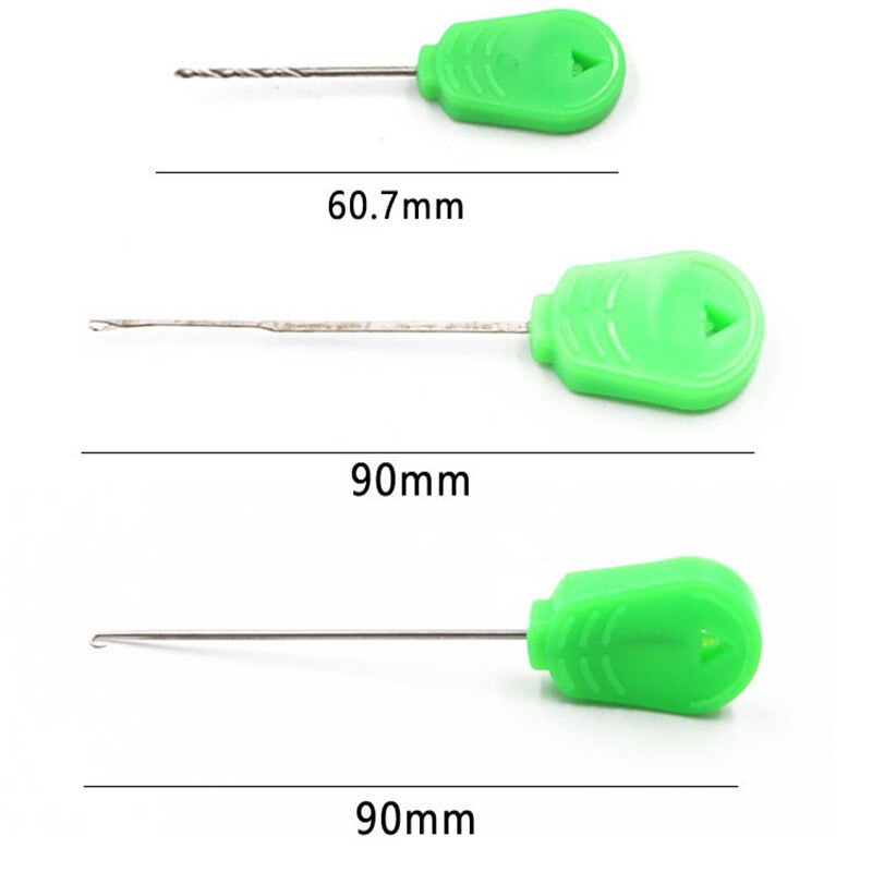 1 Set/3 uds accesorios de Pesca de carpa Boilie aguja Kit herramienta Acero inoxidable Baiting taladro Stringer aguja herramienta de Pesca