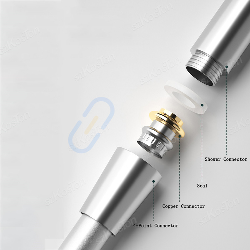 1/1.5/2m PVC Hoge Druk Zilver Gladde Doucheslang Voor Badkamer Handheld Hoofd Flexibele Sanitair anti Kronkelende GI/2 Universele