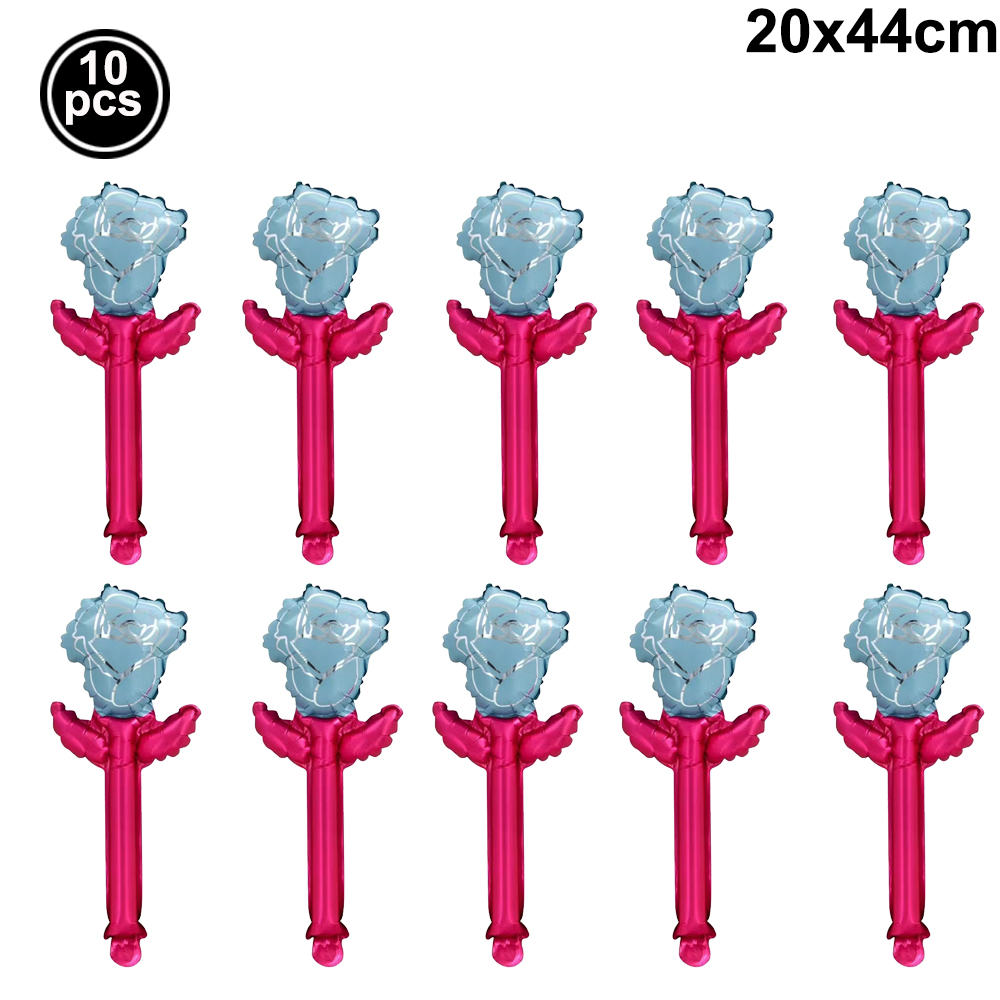 10pcs Mini Rose Flower Balloons Rose Shaped Balloons Birthday Wedding Balloon Mother's Day Decoration Baby Shower Party Supplies: Deep Sapphire