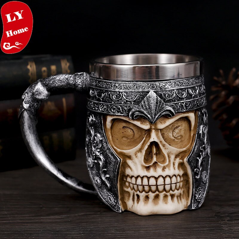 2020 novo design polyresin caneca de café copo artesanal resina criativa 3d caneca de café copo de lava osso
