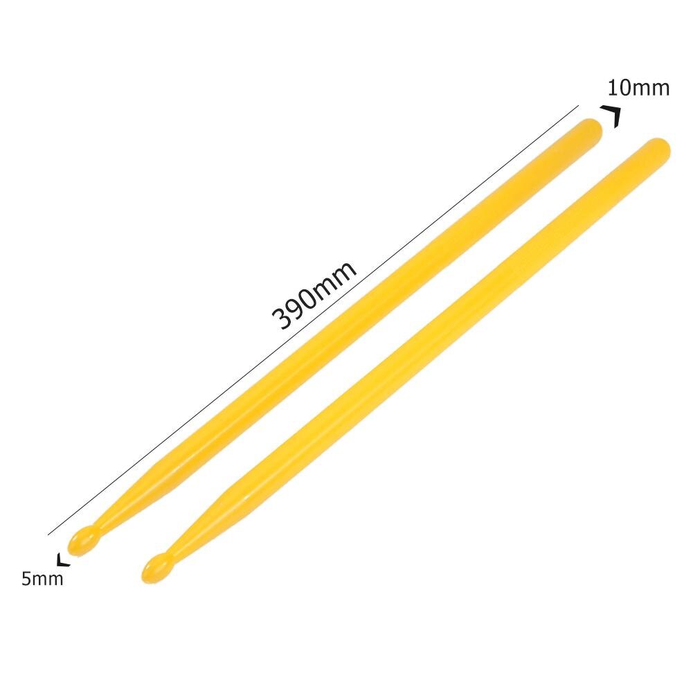 1 Pair Musical Drum Sticks Percussion Nylon Applicable Instrument Music Band Accessories for Children Drummer Studying: Yellow