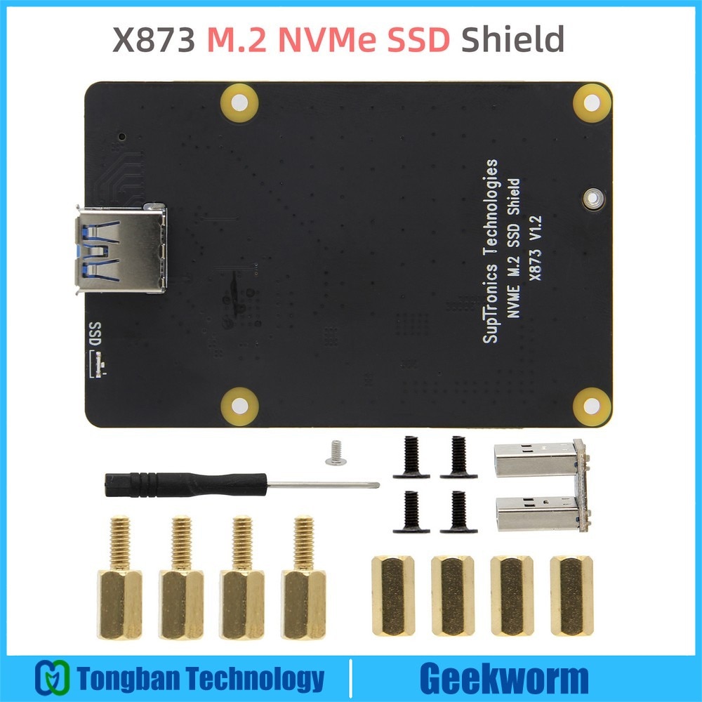 Himbeere Pi 4 Modell B M.2 NVMe SSD Schild 2280/2260/2242/2230, X872 Lagerung Erweiterung Gremium für Himbeere Pi 4 Modell B