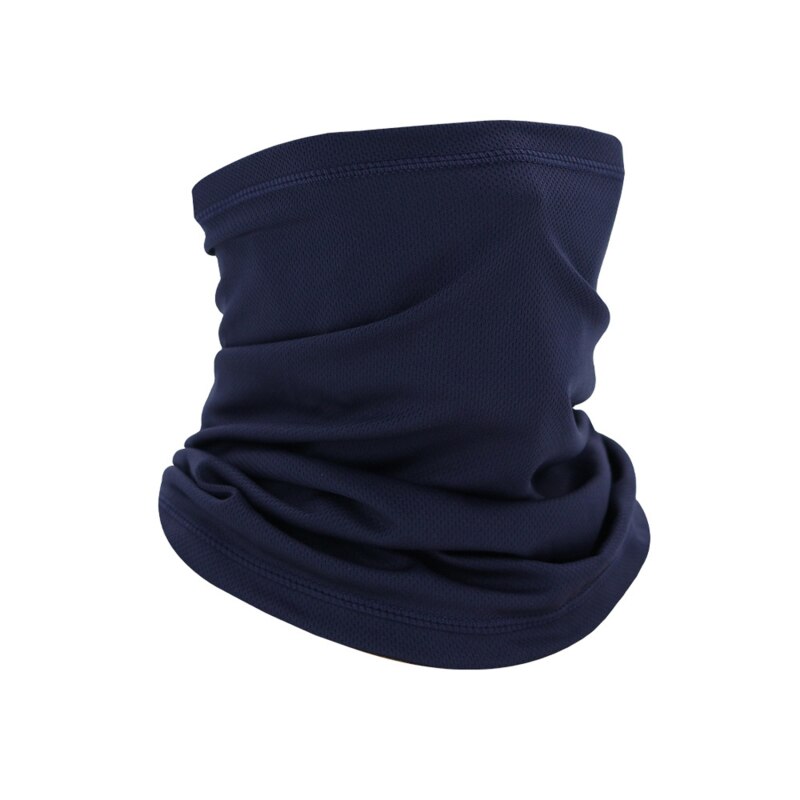 Men Windproof Neck Gaiter Elastic Tube Scarf Ear Cover Male Head Scarves Half Face Sun Ring Headscarf Headband Bandana: Navy