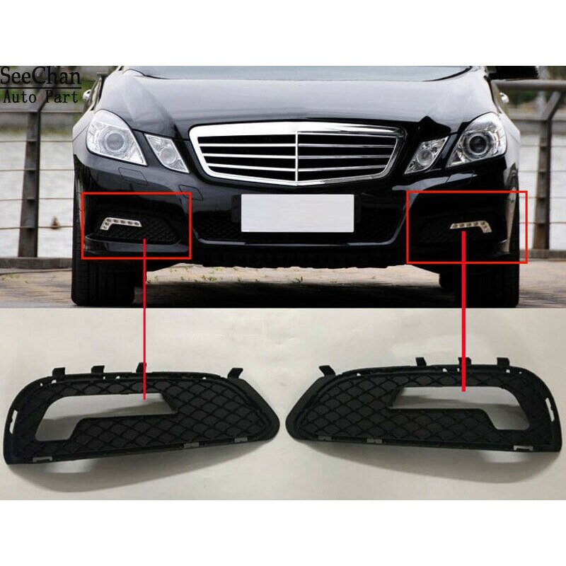 NewCar Front Daytime Running Light Fog Light Grille Cover for Mercedes Benz E-CLASS W212 2128851323 2128851423: Default Title