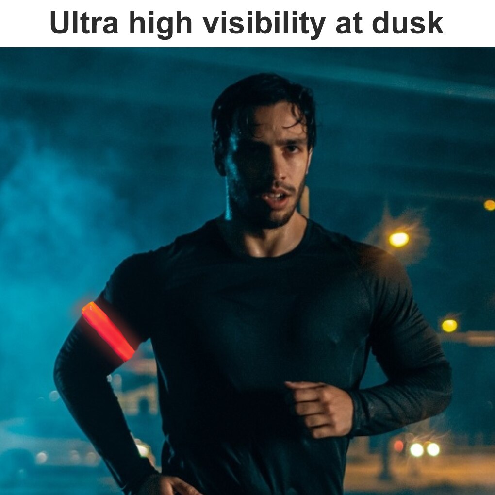 Arm Band Reflecterende Oplaadbare Running Led Armband Verstelbare Night Veiligheid Lichtgevende Band