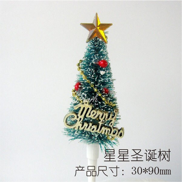 Santa Claus Elk Snowman Christmas Cake Toppers Tree Deer Shoe Happy Year Decorations Party Baking Supplies Kid Love: 3PC Christmas tree