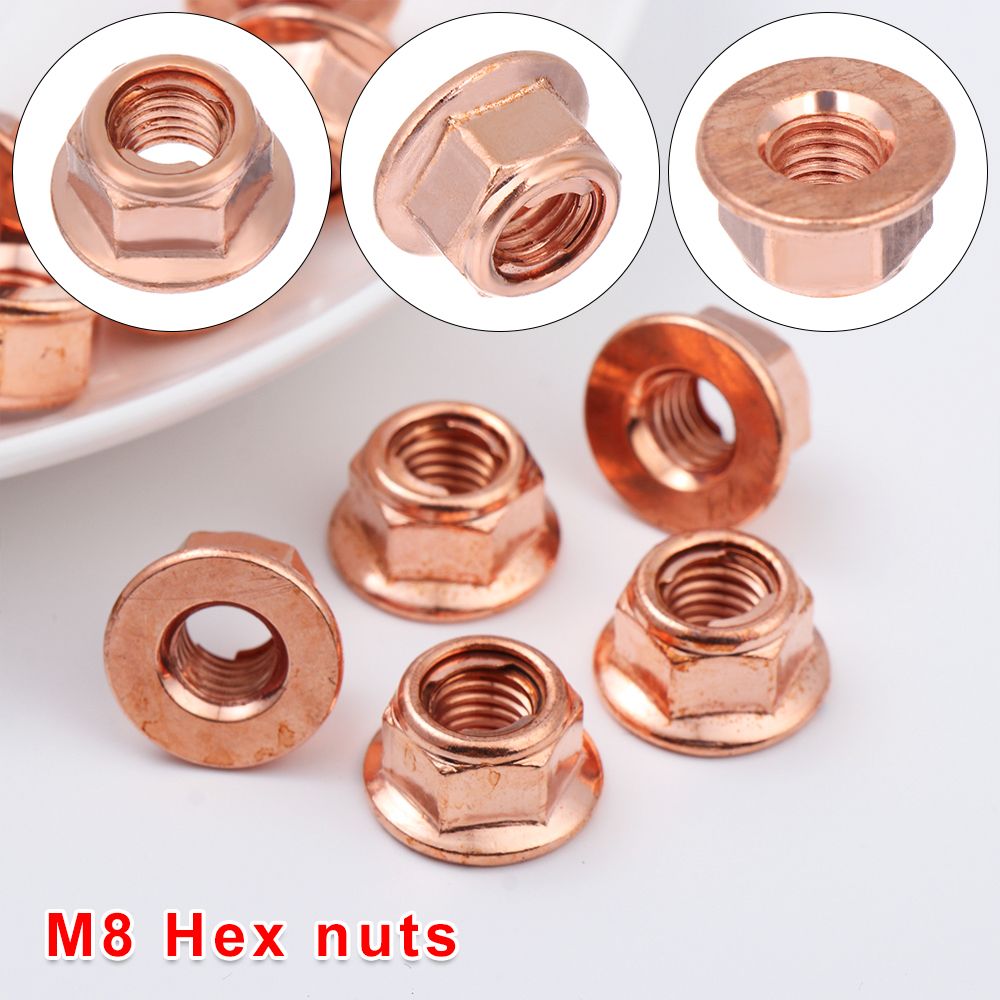 Écrou M8 en cuivre haute température, outil de , 8mm, kg d'accès flashé, 12 pièces
