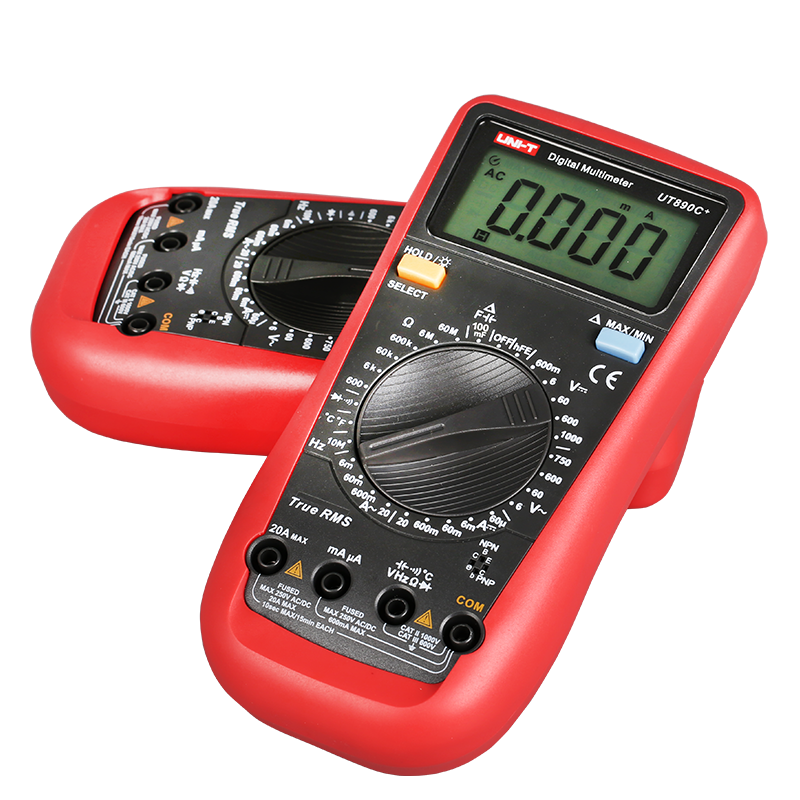 UNI-T UT890C+ True RMS Digital Multimeter with C/F Temperature Capacitance Frequency Multi Meter Diode Tester