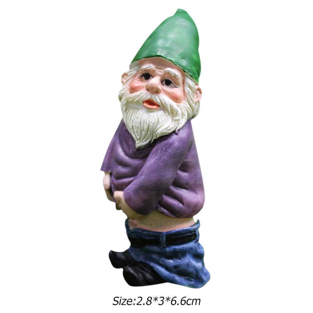 1pc fehave-dekorationer med berusede nisser, miniature-ornamenter, mini-dværgbålstatuer til plantekasse, blomsterpottedekorationstilbehør: Rose