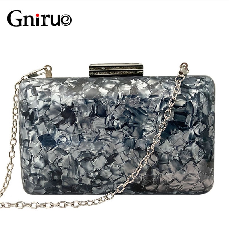 Nova moda sacos de acrílico concha noite embraiagens pearlescent bolsa de ombro das senhoras caixa festa baile casamento bolsas bolsas bolsas