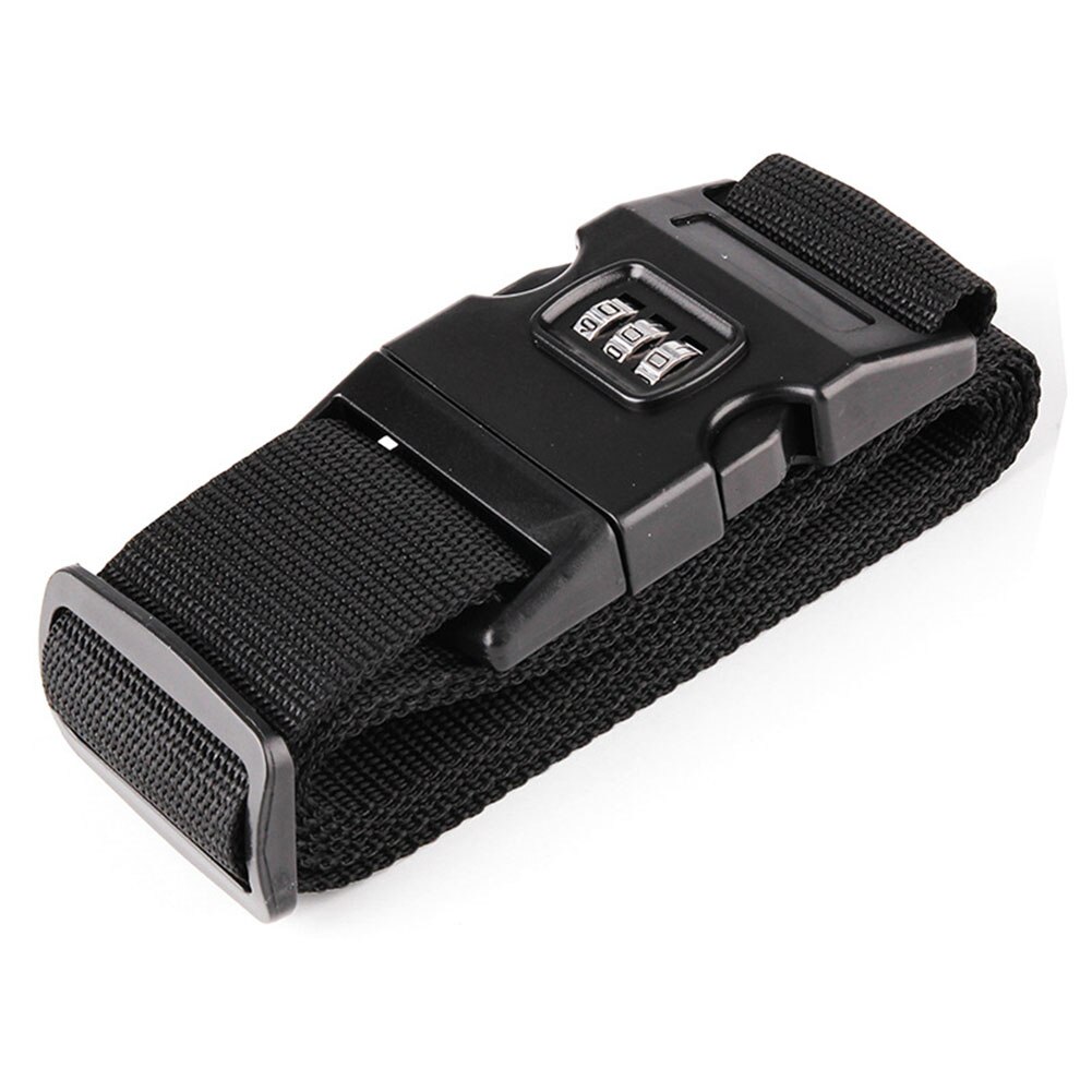 Einstellbar PP Gepäck Riemen Reise Gepäck Rucksack Tasche Gepäck Koffer Riemen Gepäck Farben Gürtel: black with lock