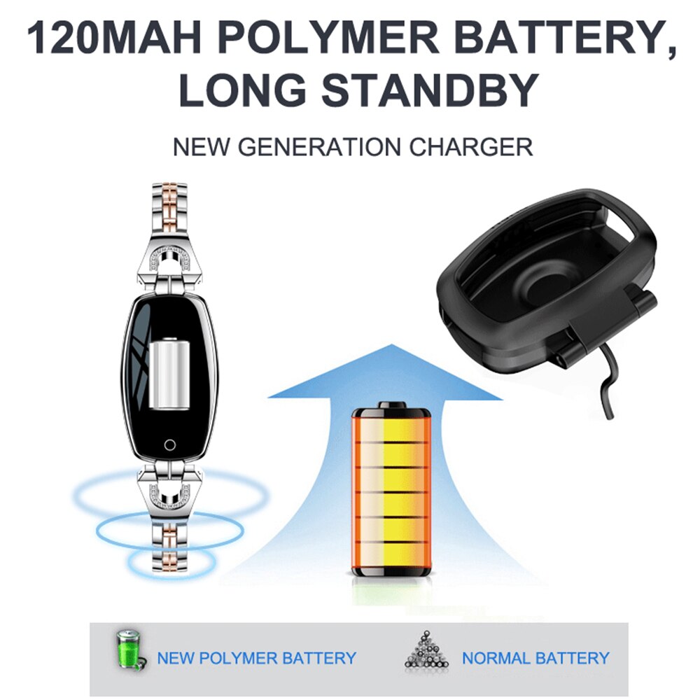 LEMFO Fitness Bracelet H8 Women Waterproof Blood Pressure Monitor Smartband Health Bracelet Fitness Tracker Smart Band Lady