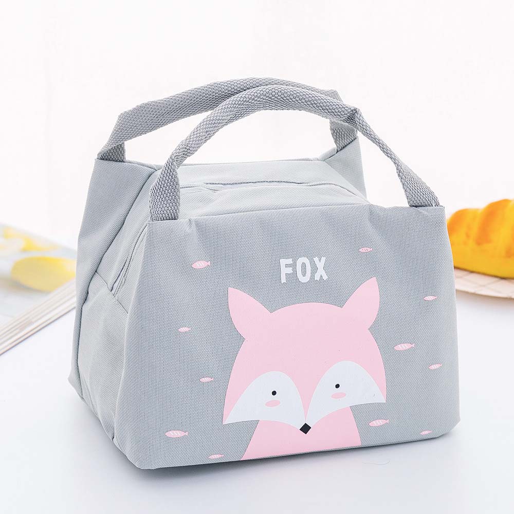 Cute Cartoon Lunch Bags Children Waterproof Cooler Bag Kids Foods Heat Preservation Tote Bag Girls Portable Bento Pouch: E