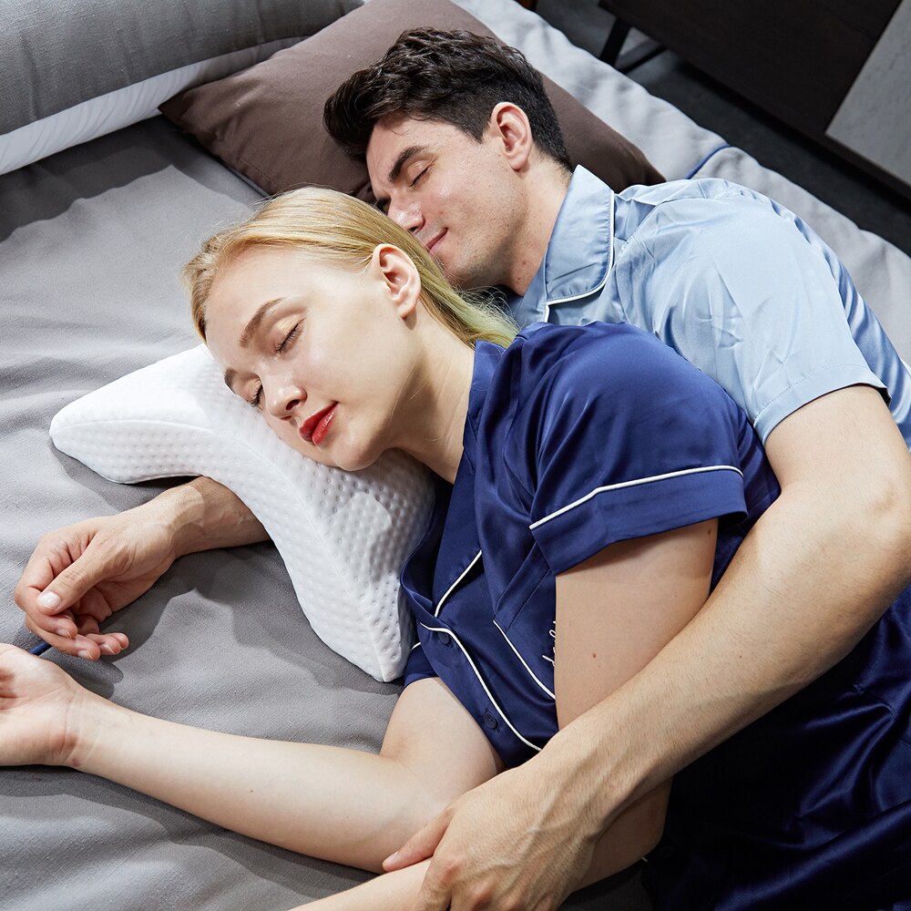 Geheugen Katoen Gebogen Kussen Trage Rebound Cervicale Kussen Mannelijke Vrouwelijke Volwassen Gezondheid Kussen Thuis Zijde Enkele Kussen 5