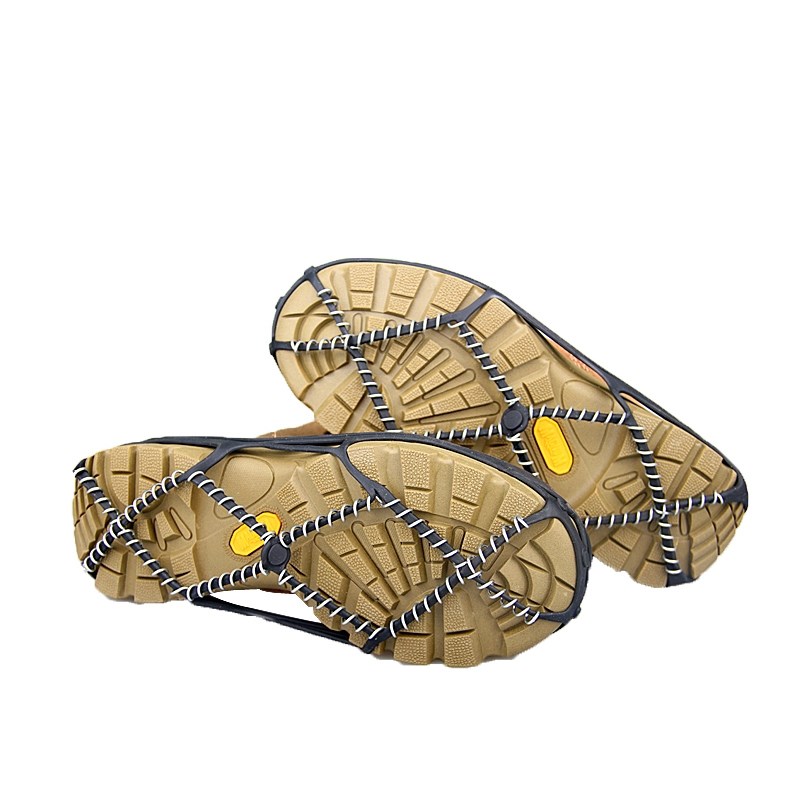 1 par de garra para nieve Ice, zapatos elásticos antideslizantes profesionales, botas, pinchos, agarres para zapatos, crampones para exteriores, Unisex