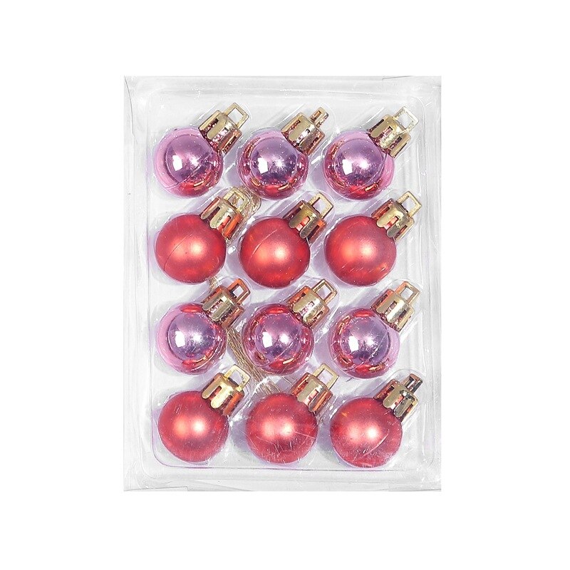 12 stuks feestdecoratie kerstballen ornamenten kleine onbreekbare kerstboom hangende bal hanger massief: 10