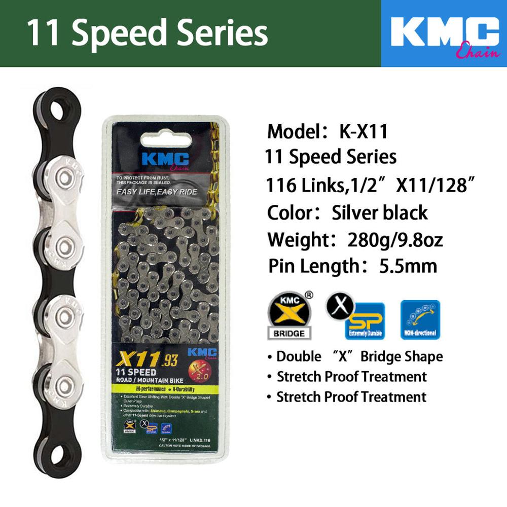 kmc chain x11 x11L x11sl X11ept x11el x11.93 gold silver chain super light chain mtb road bicycle: X11.93