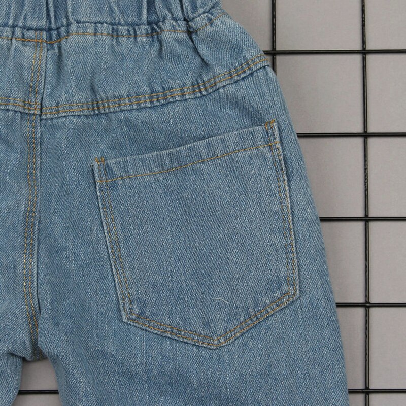 Ienens criança meninos meninas calças de brim calças compridas crianças bebê menina denim calças primavera moda cor clara cowboy calças caber 2-6y