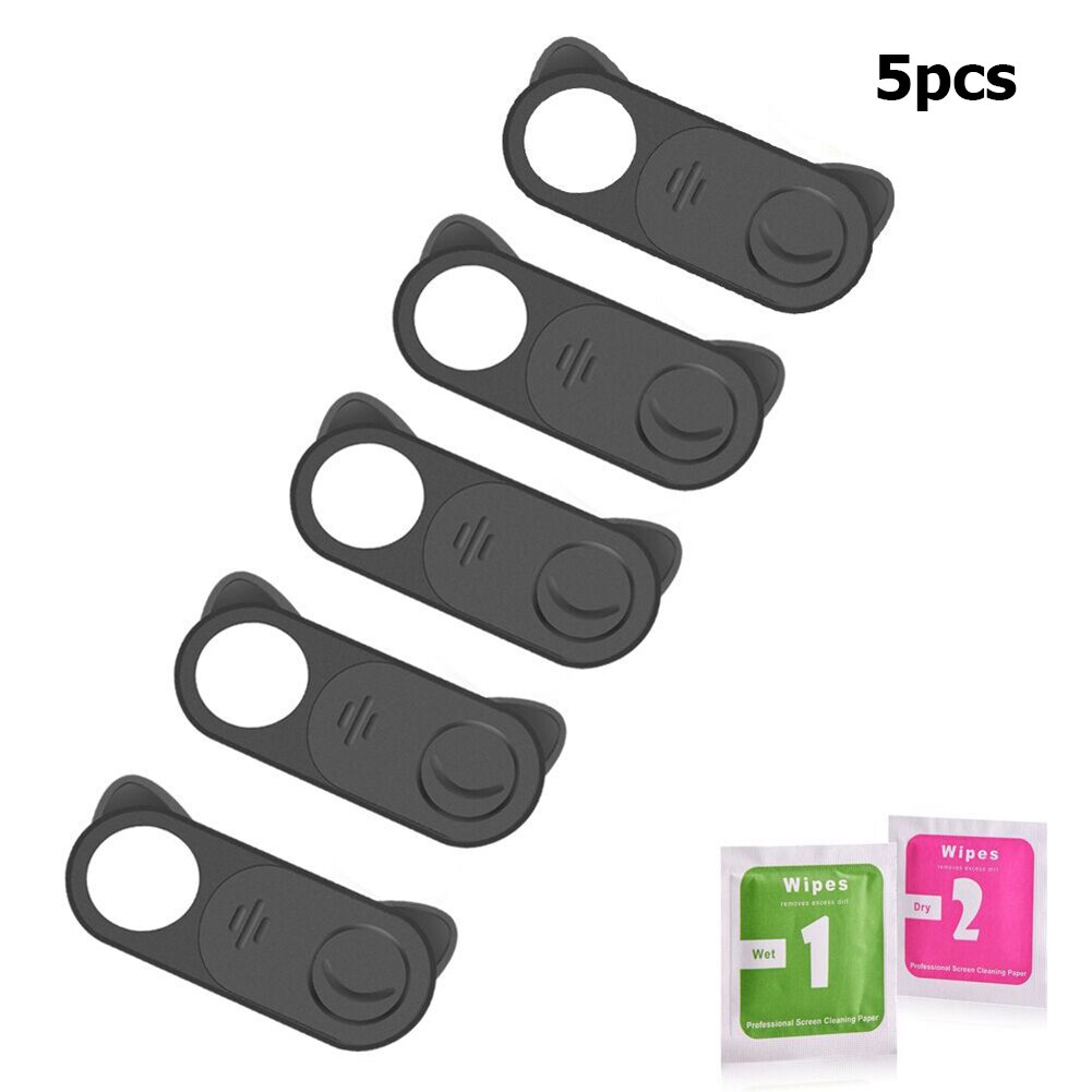 Webkamera deksel lukker skyve plast universell kamera deksel datamaskiner tilbehør til iphone ipad pc macbook nettbrett: 5 stk