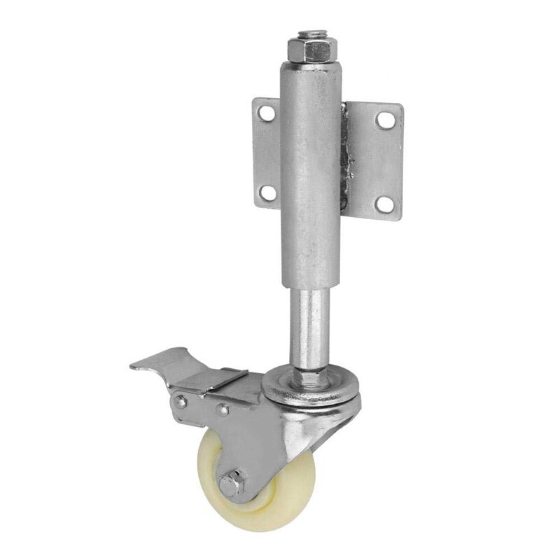 3 Inch Brake Door with Spring Wheel Shock Absorbing Nylon Casters with Brake 220 Lbs Load Capacity