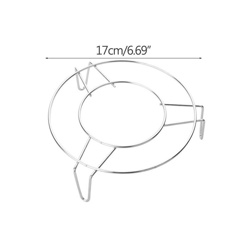 Estante de vapor de acero inoxidable para cocina, escurridor eléctrico de cuatro esquinas para cocinar arroz, rejilla humeante de bajo pie: 17cm indiameter