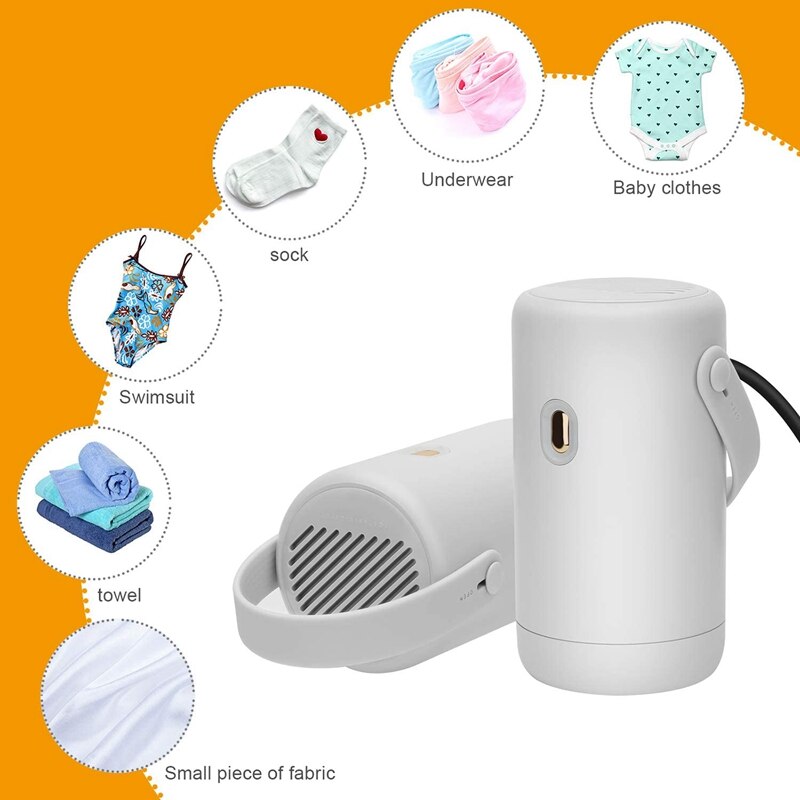 Sèche-linge Portable Mini sèche-linge rétractable avec 2 Modes de fonctionnement arrêt automatique de la minuterie pour n'importe où à tout moment