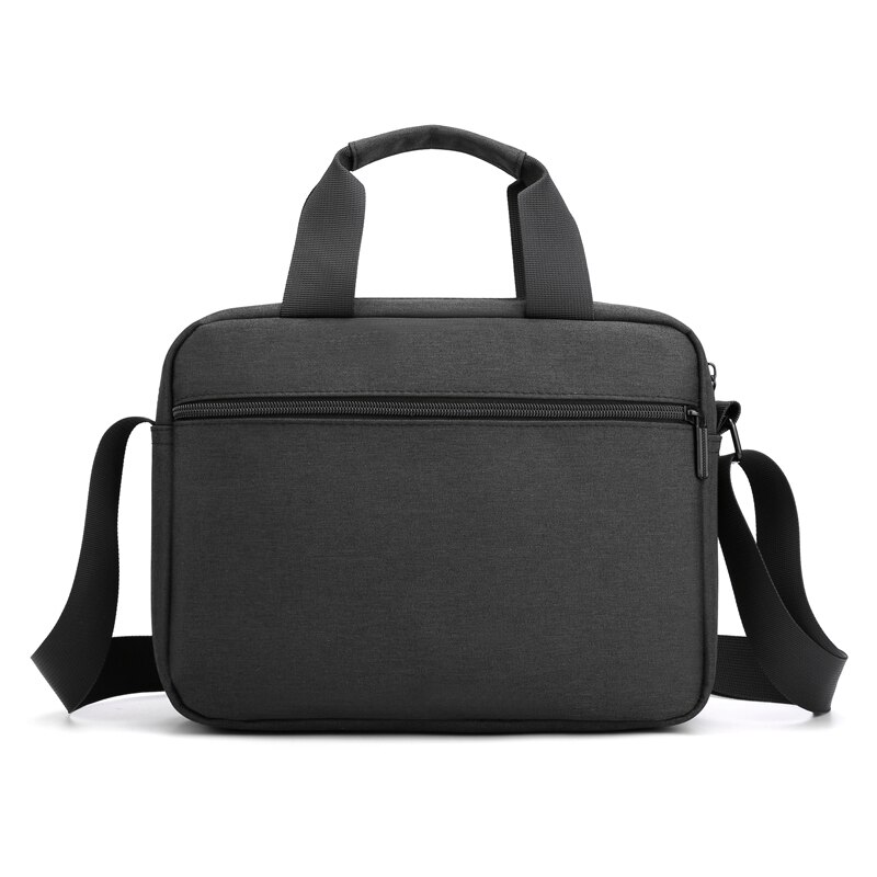 Laamei Men Briefcase Casual Canvas Handbags Male Shoulder Messenger Bag Travel Laptop Handbags Multifunction Bag: black