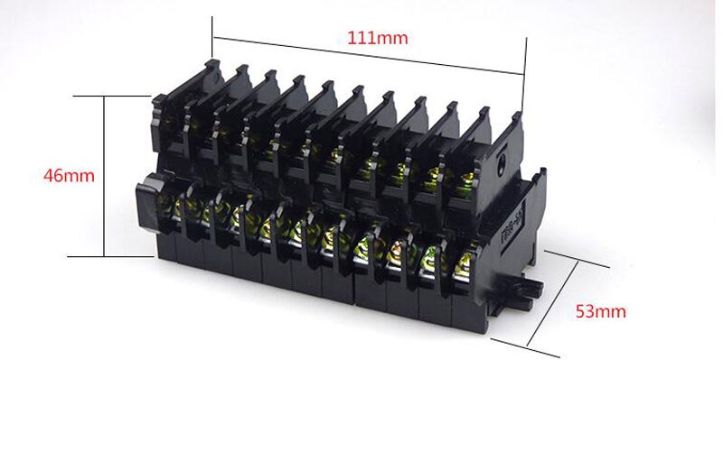 1pcs TBD-10A Rail terminal blocks/ Double Terminal Block / Terminal Block TBD-10