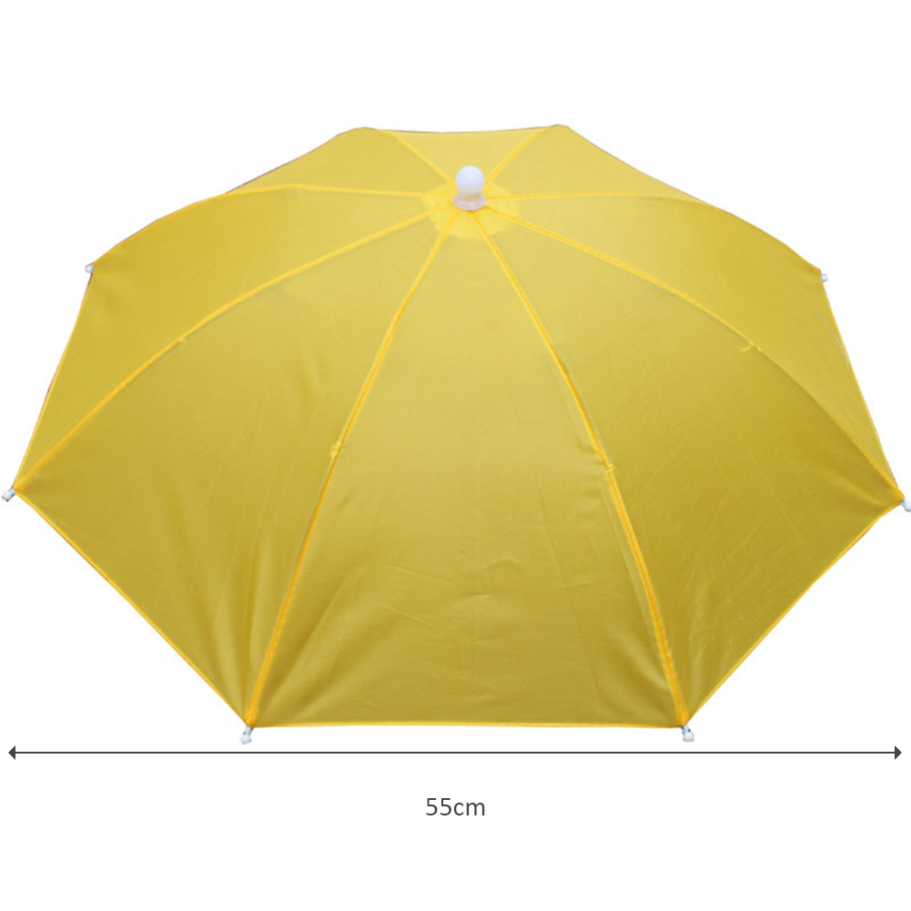 Portátil chuva chapéu guarda-chuva, ao ar livre, dobrável sol sombra, impermeável, camping, pesca headwear, praia boné, cabeça chapéu