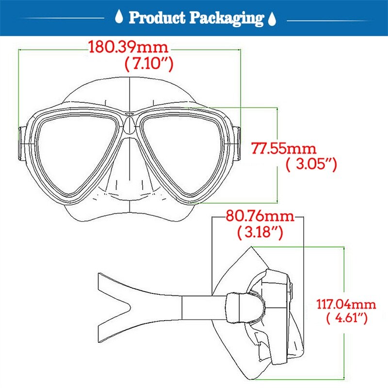 Duikbril Masker Sport Scuba Met Onderwater Camera Mount Gehard Glazen Masker Apparatuur HT15-0024