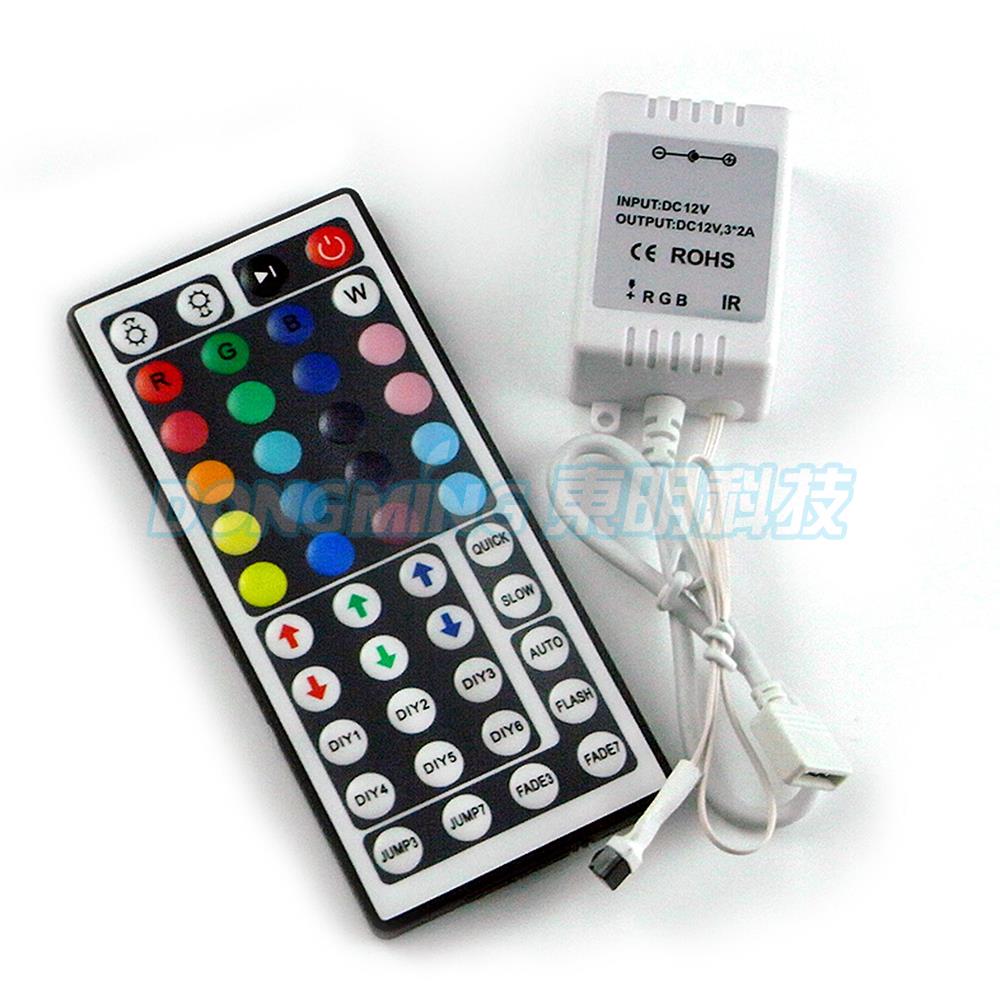 Led controller 12v 72w 44 nøgle controller led rgb ir hvid boks 16 farver udskiftelig rgb fjernbetjening til led strip