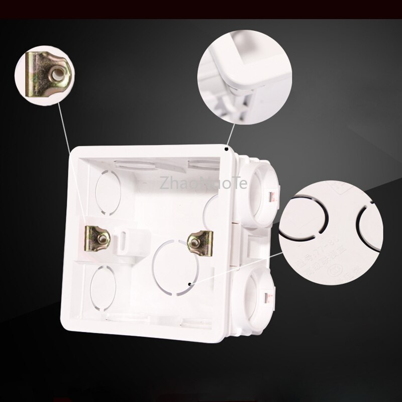 Type 86 Switch Socket Dark Box Household Flame Retardant Assembly Wall Mount Switch Box