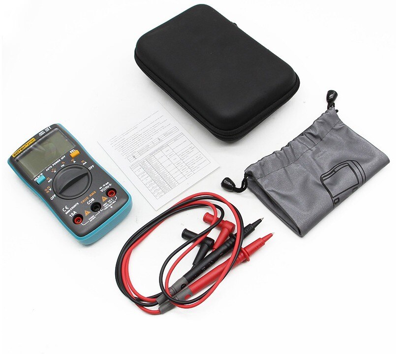 Digital Multimeter Backlight AC/DC Ammeter 6000 counts AC/DC Ammeter Voltmeter Ohm Portable Meter voltage meter: ZT101 with Case