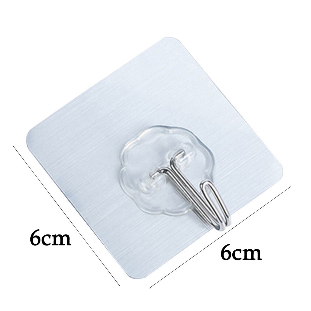 Adhesive Wall Hooks Reusable Duty Sticky Hooks For Kitchen And Bathroom Hooks Kitchen Storage Shelves Storage Hooks