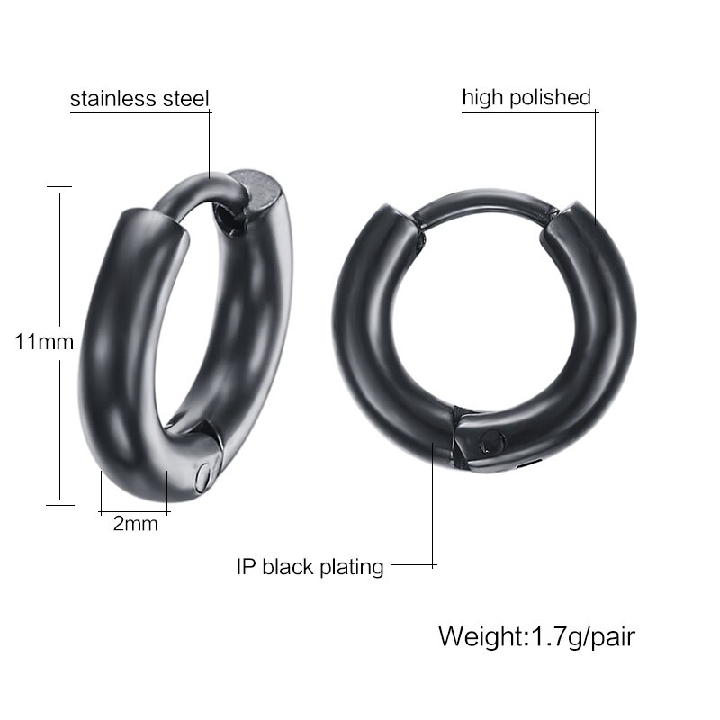 Lip ring met septum voor mannen oorbel kraakbeen roestvrij staal septums sieraden 11mm,20mm,25mm 4 kleur: 11mm zwarte
