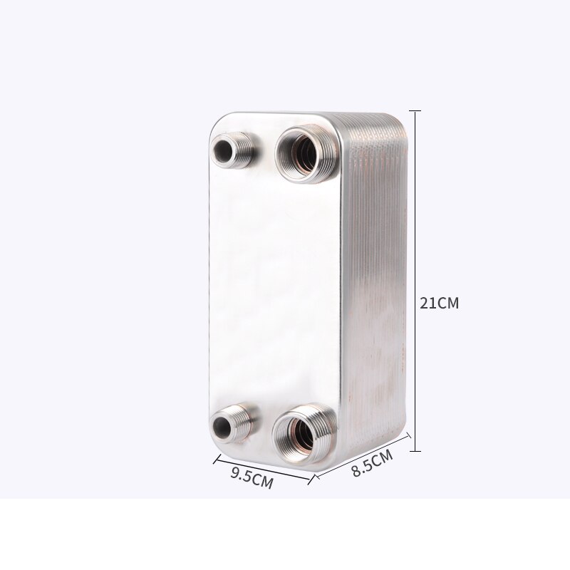 24 Plates stainless steel heat exchanger Brazed plate type water heater SUS304: 24 Same Side