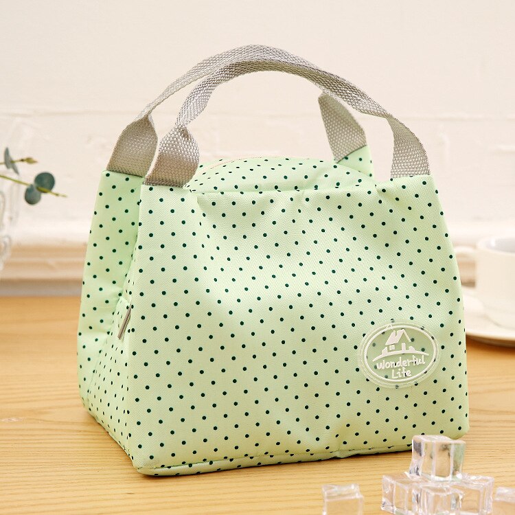 1 Uds bolsa de almuerzo frío de Picnic funda de transporte térmico portátil almuerzo bolsa el almuerzo almacenamiento de alimentos bolsas de almacenamiento de la caja de almuerzo de Bento bolsa: E